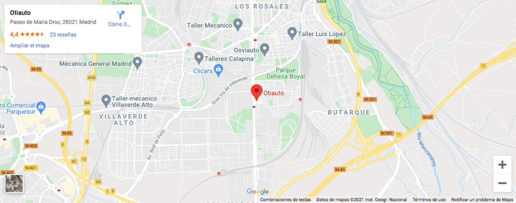 Mapa Taller Mecanico Otiauto