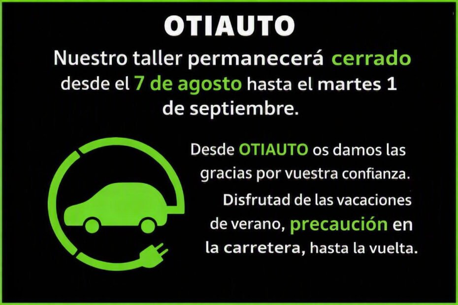 Cartel Cerrado Otiauto Agosto 2026